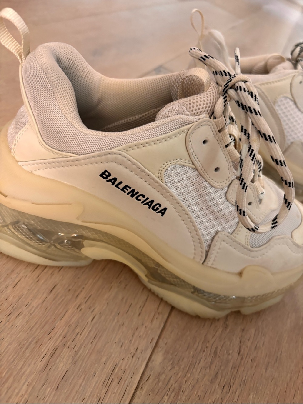 Balenciaga Chunky Platform Sneaker in Cream and Off-White